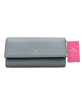 KATE SPADE Southport Ave Sandra Leather Wallet In Frosted Blue